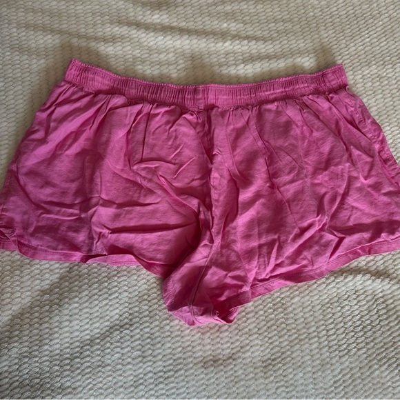 Victoria's Secret PINK Womens Pink Boxer Sleep Shorts with P logo Spring Flirty - Picture 2 of 7
